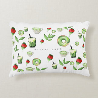 Almofada Decorativa Travesseiro Decorativo de Matcha e Frutas com Esté