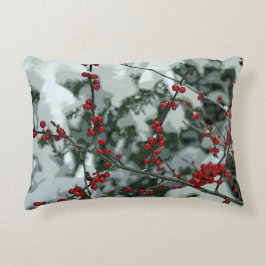 Almofada Decorativa Travesseiro decorativo de Natal Red Winter Berries