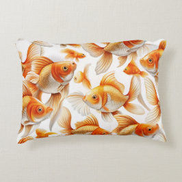 Almofada Decorativa Travesseiro decorativo de Padrões Goldfish e Flece