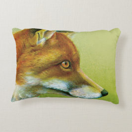 Almofada Decorativa Travesseiro decorativo de pintura de arte da Fox