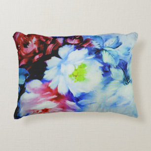 Almofada Decorativa Travesseiro decorativo de Rosas de Aquarela com Pi