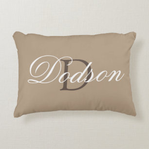 Almofada Decorativa Travesseiro decorativo de Tan Brown do nome de