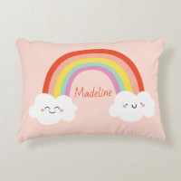 Travesseiro decorativo Rainbow Feliz