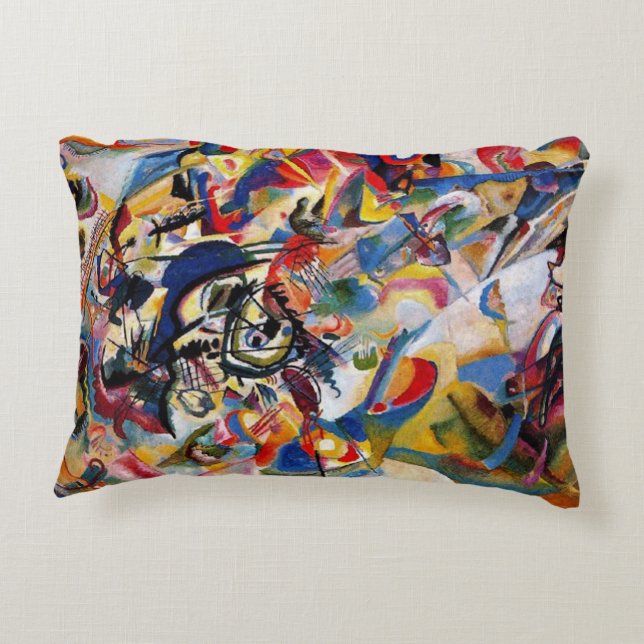 Almofada Decorativa travesseiro decorativo Wassily Kandinsky Abstrato (Verso)