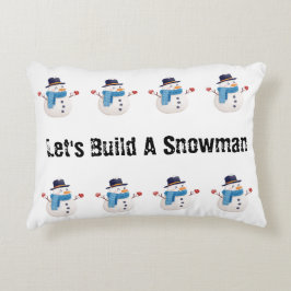 Almofada Decorativa Travesseiro Divertido de inverno Snowman