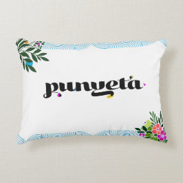 Almofada Decorativa Travesseiro Divertido Filipino 'Punyeta' Boho Acce