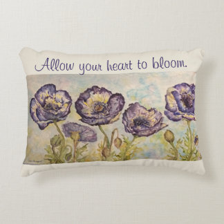 Almofada Decorativa Travesseiro do acento da inspiração das papoilas