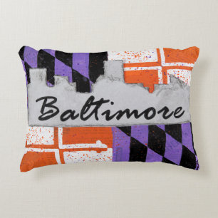 Almofada Decorativa Travesseiro do acento da skyline de Baltimore