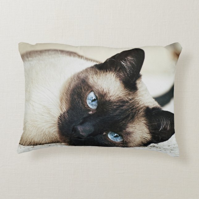 Almofada Decorativa Travesseiro do gato Siamese (Verso)