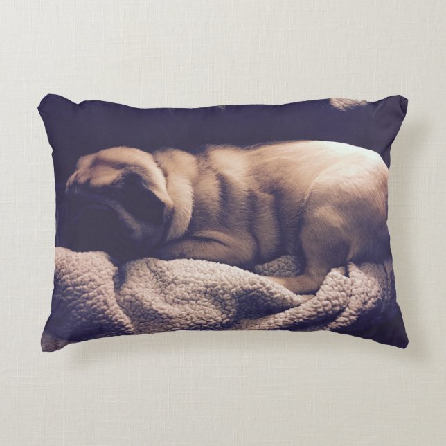 Almofada Decorativa Travesseiro do Pug do sono (Frente)