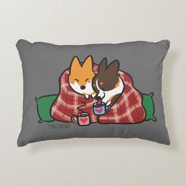 Almofada Decorativa Travesseiro dos Snuggles do Corgi (Frente)