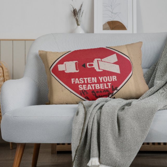 Almofada Decorativa Travesseiro engraçado aperte seu cinto de seguranç (Criador carregado)