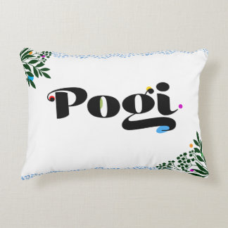 Almofada Decorativa Travesseiro Engraçado 'Pogi' Travesseiro com Acent