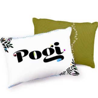 Almofada Decorativa Travesseiro Engraçado 'Pogi' Travesseiro com Acent