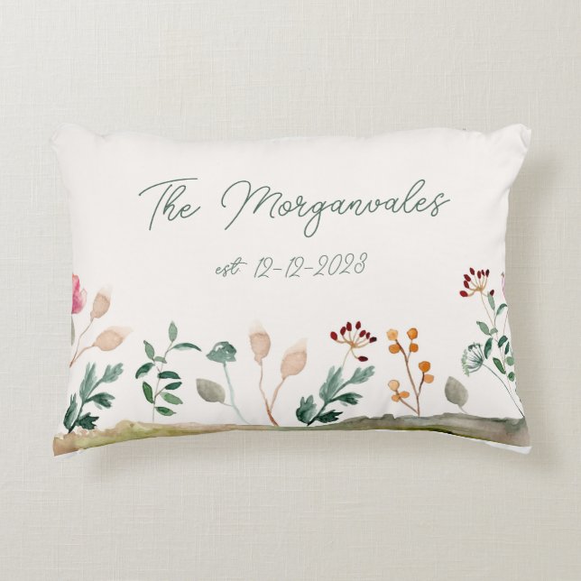 Almofada Decorativa Travesseiro estabelecido da família personalizada (Frente)