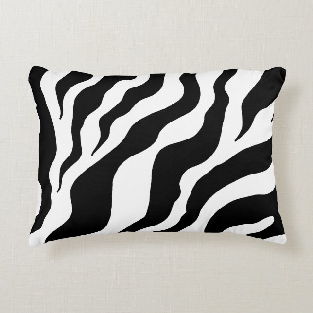 Almofada Decorativa Travesseiro Estampa de Animal Zebra Retro (Frente)