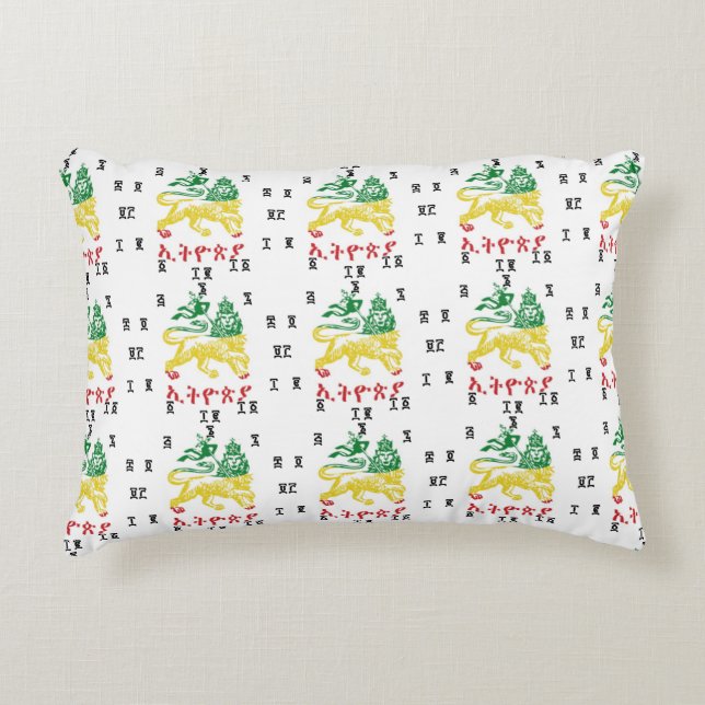 Almofada Decorativa Travesseiro etíope do leão (Frente)