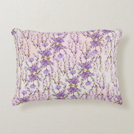 Almofada Decorativa travesseiro floral lilac
