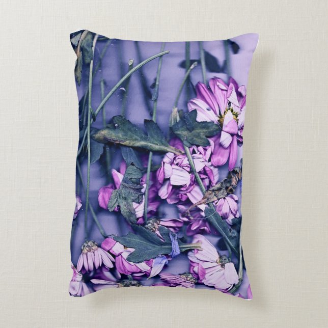 Almofada Decorativa Travesseiro Floral Rosa (Verso(Vertical))