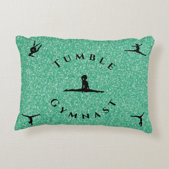 Almofada Decorativa Travesseiro Girls Tumble Gymnast Gymnast (Verso)