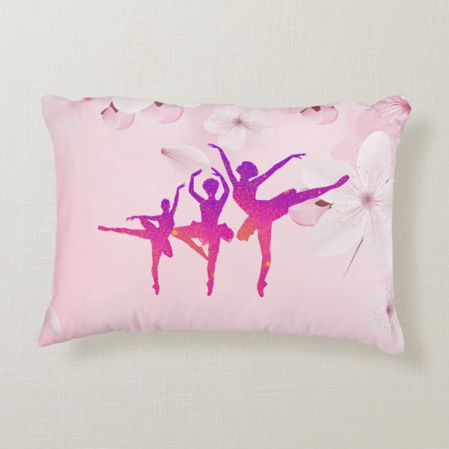 Almofada Decorativa Travesseiro Graceful Ballerinas (Verso)