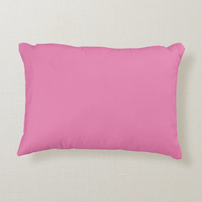 Almofada Decorativa Travesseiro liso cor sólida rosa claro (Verso)