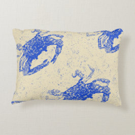 Almofada Decorativa Travesseiro lombar do caranguejo azul decor costei