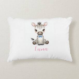 Almofada Decorativa Travesseiro Lombar para Berçário de Zebra Bebê N
