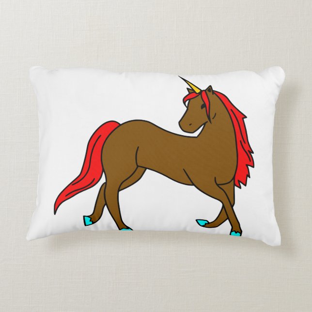 Almofada Decorativa Travesseiro mágico de Sonho do Unicórnio - Suave e (Verso)