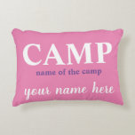 Almofada Decorativa Travesseiro personalizado para o acampamento de ve<br><div class="desc">Travesseiro personalizado para o acampamento de verão</div>