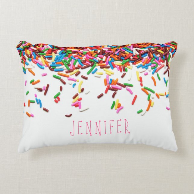 Almofada Decorativa Travesseiro Personalizado Sprinkles (Frente)