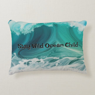 Almofada Decorativa travesseiro personalizável "Permaneça no Oceano Se