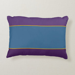 Almofada Decorativa Travesseiro Real de Acentos Roxos e Teais