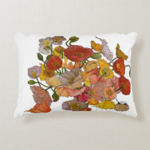 travesseiro redondo de papoila