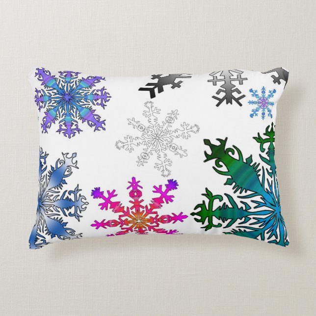Almofada Decorativa travesseiro Retângulo "Deixe-a nevar" (Frente)