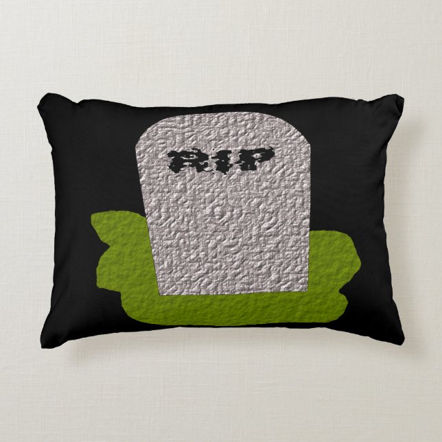Almofada Decorativa TRAVESSEIRO RIP Tombstone (Frente)