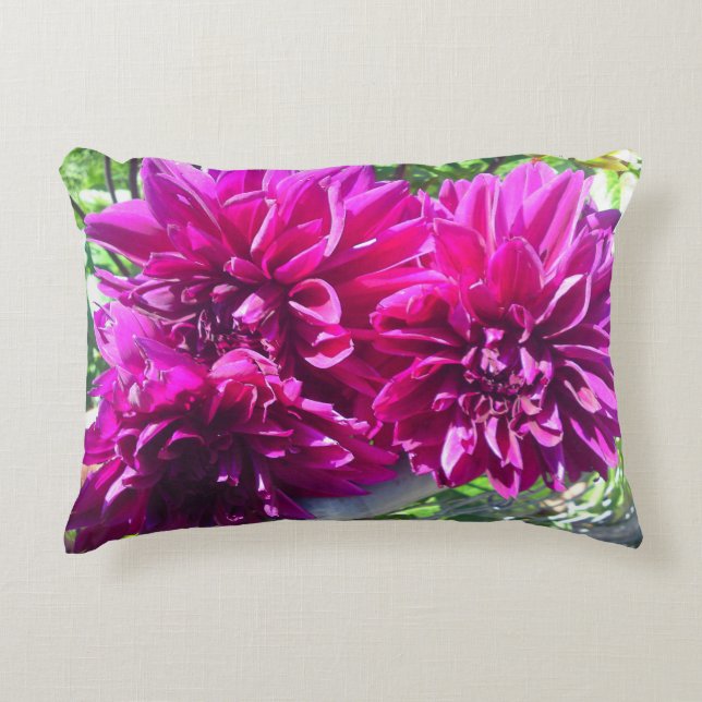 Almofada Decorativa Travesseiro Roxo Dahlia (Frente)