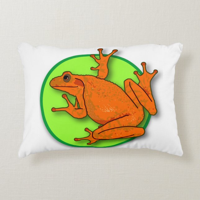 Almofada Decorativa Travesseiro Sapo laranja (Frente)