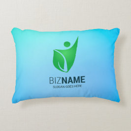 Almofada Decorativa Travesseiro turquesa com um logotipo de figura abs