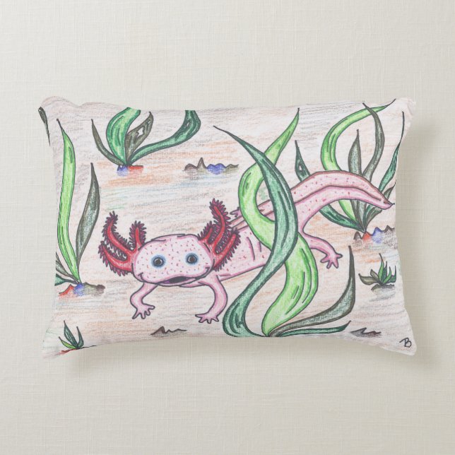 Almofada Decorativa Travesseiro TWIS #blairsanimalquine Axolotl (Frente)
