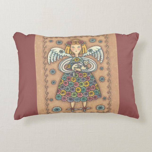 Almofada Decorativa Travesseiro Yo Yo Quilt Angel ACCENT (Frente)
