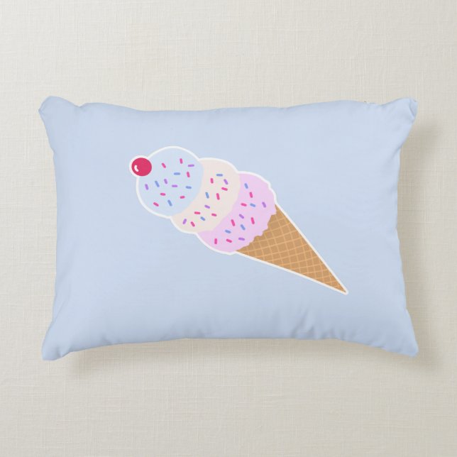 Almofada Decorativa Travesseiro Yummy Icecream Cone (Frente)