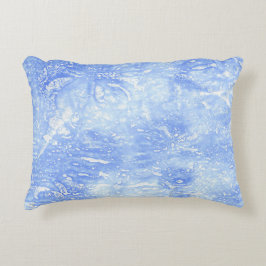 Almofada Decorativa Travesseiros Abstrato azuis claros e brancos