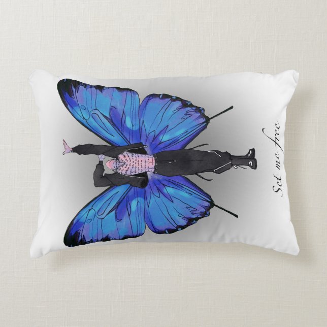 Almofada Decorativa Travesseiros com Jimin "Liberte-me" (Frente)