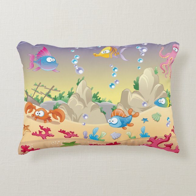 Almofada Decorativa Travesseiros Cute Sealife (Frente)