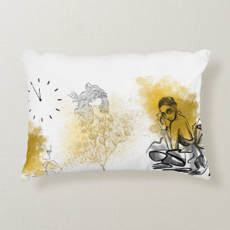 Almofada Decorativa Travesseiros e Ouro Poufs