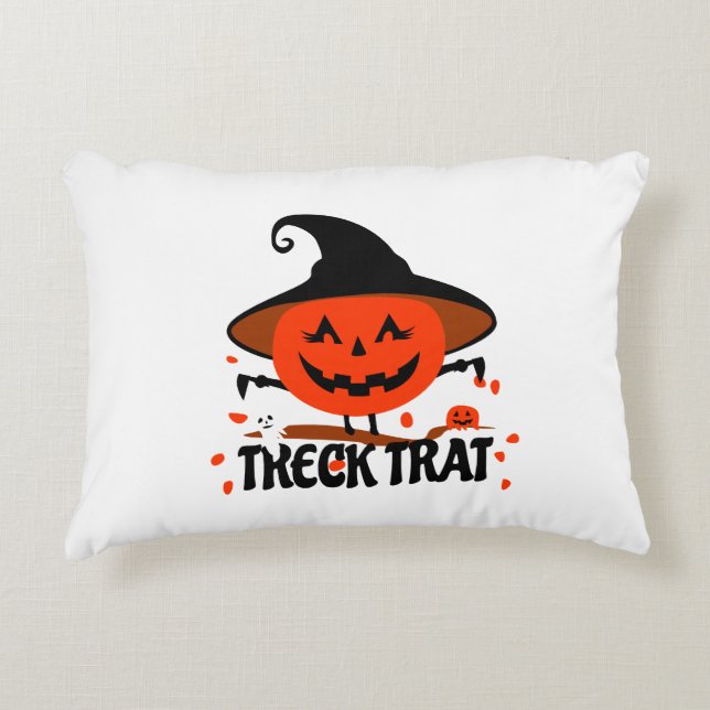 Almofada Decorativa Treck Trat Pumpkin sorrindo (Frente)