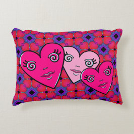 Almofada Decorativa Três Corações