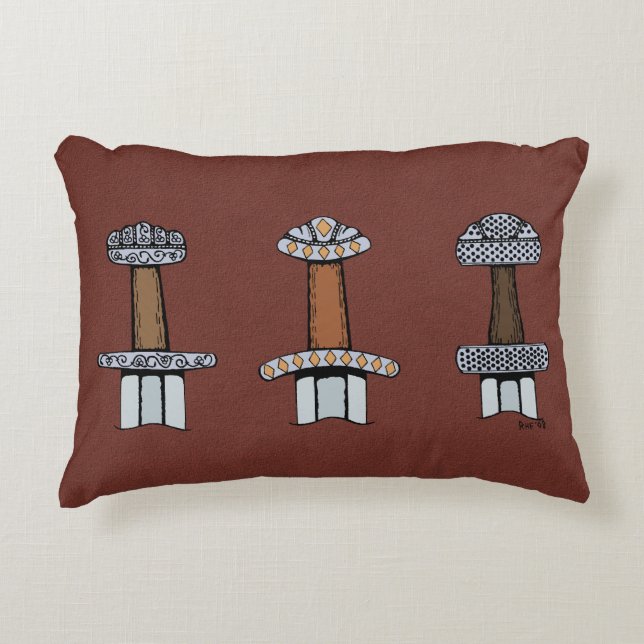 Almofada Decorativa Três Espadas de Viking Hilts (Frente)