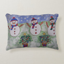 Almofada Decorativa Três Neves de Natal